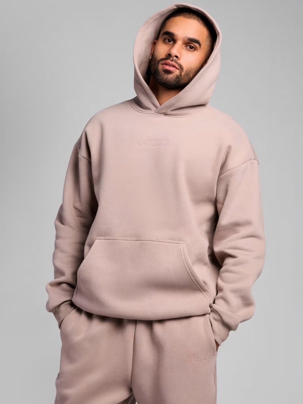 COMFRT Neutral Beige Oversized Hoodie